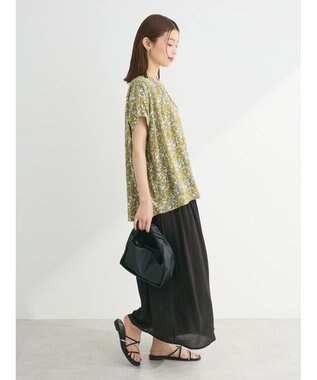 Green Parks レーヨンクレープスカーチョ Black