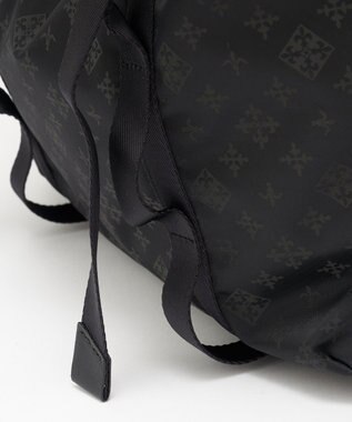 russet ナイロンジャガードメタルバックルショルダーバッグ L(CE-1656) Trv-Black