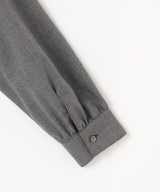 J.PRESS LADIES LIMBLESS50ツイル ブラウス チャコール系