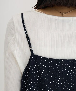 Green Parks フリルサロペット Dot Navy