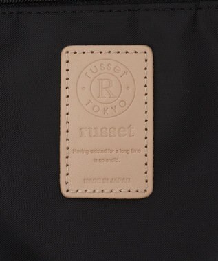 russet ナイロンジャガードメタルバックルショルダーバッグ L(CE-1656) Trv-Black