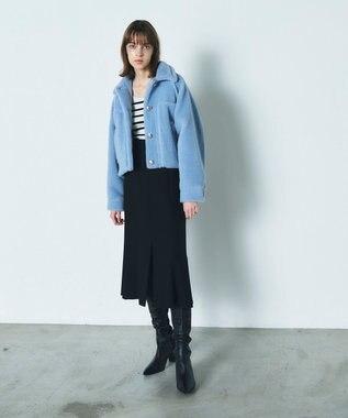 GRACE CONTINENTAL ボアジャケット ブルー