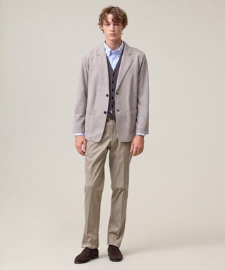 J.PRESS MEN 【KANEMASA JERSEY】ツイステッドスムース カットジャケット ブラウン系