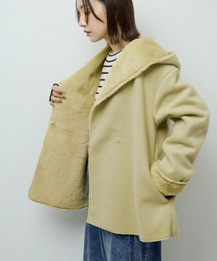 Green Parks フーディガウンコート Yellow