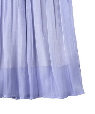 YECCA VECCA シャイニーサテンプリーツスカート Blue