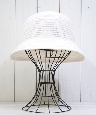 石田製帽 インディゴコットンブレード　バケットハット ホワイト