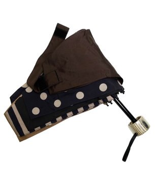 +RING 【UVカット95%以上】【UPF50＋】プラスリング レディース向け 晴雨兼用 折傘 BRN/DOT T1336 ブラウン