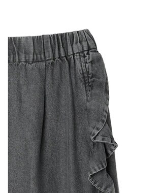 Green Parks ■ＥＳＣＡＲ　デニムサイドラッフルスカート Gray