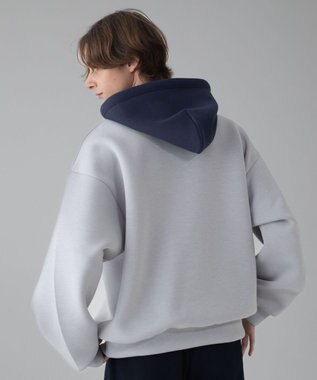 WEGO 【ユニセックス着用ITEM/MLサイズ展開】ワンポイントバイカラープルパーカー ライトグレー