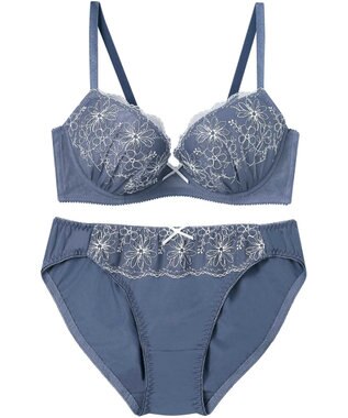 AMPHI ブラジャー ショーツセット 自然にボリュームアップ まるみバスト カップボリュームの調整可能 【ブラ＆ショーツセット】 上下セット BCC101 アンフィ／ワコール