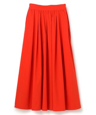 uncrave クールタッチカラータイプライター フレアスカート スカーレット