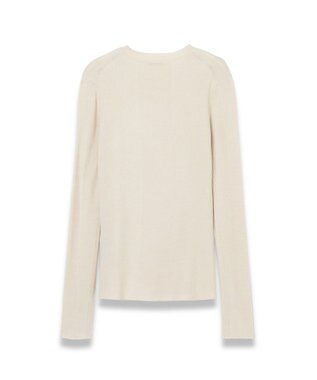 JOSEPH 【洗える】ファインリブメリノ　ラウンドネックニット Quail