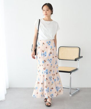 earth music&ecology 【遮熱・接触冷感・UVカット】フレンチスリーブTシャツ Off White