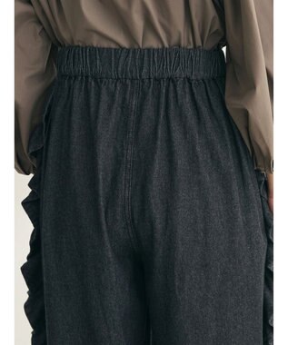 Green Parks ■ＥＳＣＡＲ　デニムサイドラッフルパンツ Black