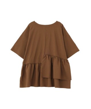 Green Parks アソート柄ドッキングプルオーバー Brown