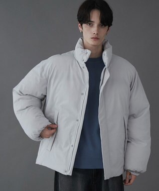 WEGO 【ユニセックス着用ITEM】ショートパデッドブルゾン ライトグレー