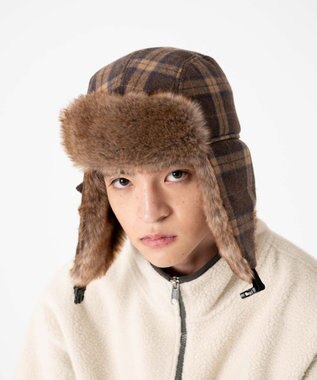 WEGO 【ユニセックス着用ITEM】フライトキャップ ブラウンチェック1