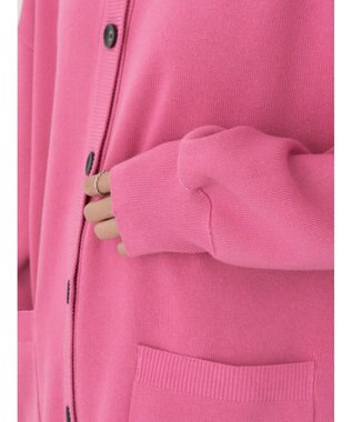 earth music&ecology クルーネックミドル丈カーディガン Pink