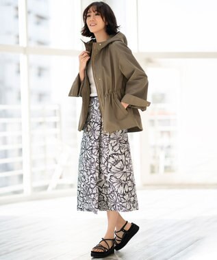 自由区 L 【撥水】グログラン マウンテンパーカー カーキ系