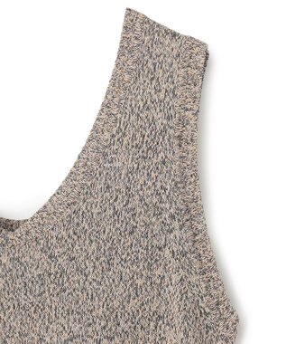 BEIGE， AGATE / Uネック メランジニットドレス Mix