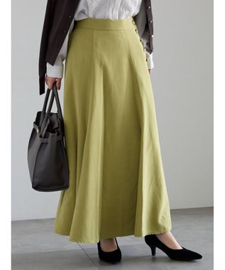 Te chichi サイドボタンピーチフレアスカート グリーン