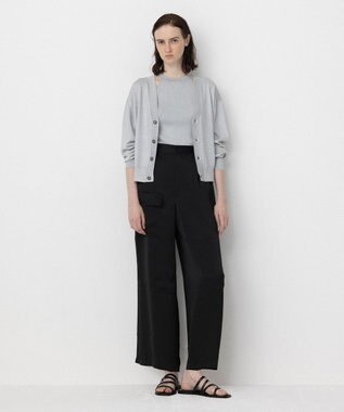 NAVE 【Nave・洗える】ラメニット カーディガン シルバー系