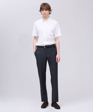 J.PRESS MEN 【吸水速乾 / 抗菌防臭 / 遮熱 / 防シワ】【J.PRESS OXFORD JERSEY】カノコインレイ半袖 シャツ / B.D. ホワイト系