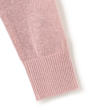 ICB 【WEB限定カラーあり・洗える】ペーパーブレンドシャインニット Vネックプルオーバー ピンク系［WEB限定］