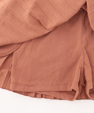 組曲 KIDS 【インパンツ付き】【100㎝】ＴＣ天竺プリーツ スカッツ ブラウン系