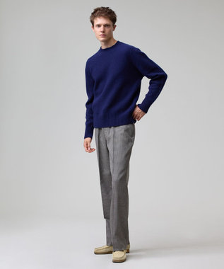 J.PRESS MEN 【J.PRESS ORIGINALS】【UNISEX】Shaggy Saddle Crew Neck Sweater ネイビー系