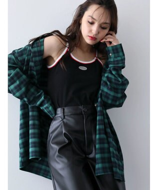 Green Parks ＥＧＯＩＳＴ　配色ラインキャミソール Black