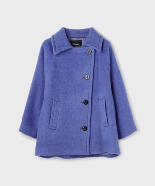 GRACE CONTINENTAL シャギ－ハ－フコ－ト ブルー