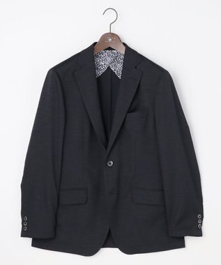 JOSEPH ABBOUD 【キングサイズ・通気性/清涼/軽量/ストレッチ】クールピケストレッチジャケット ネイビー系