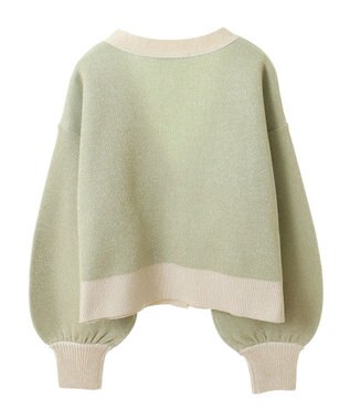 Green Parks ・ＥＬＥＮＣＡＲＥ　ＤＵＥ　ラメＶネックカーディガン Mint