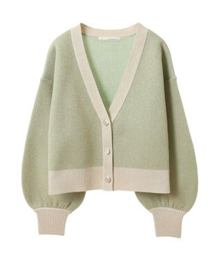 Green Parks ・ＥＬＥＮＣＡＲＥ　ＤＵＥ　ラメＶネックカーディガン Mint