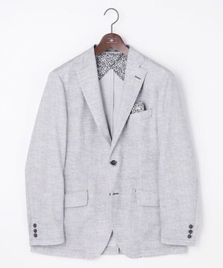 JOSEPH ABBOUD 【キングサイズ・通気性/清涼/軽量/ストレッチ】クールピケストレッチジャケット ライトグレー系