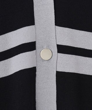 ANY 【洗濯機可/UVカット/接触冷感】クールタッチボクシーカーディガン チャコール×ブラック