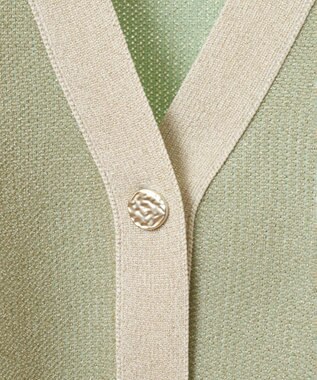 Green Parks ・ＥＬＥＮＣＡＲＥ　ＤＵＥ　ラメＶネックカーディガン Mint