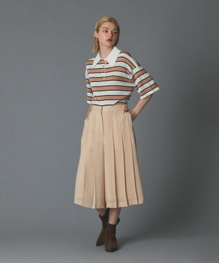 GRACE CONTINENTAL プリーツキュロットパンツ ベージュ