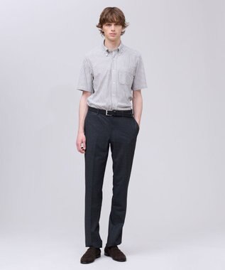 J.PRESS MEN 【吸水速乾 / 抗菌防臭 / 遮熱 / 防シワ】【J.PRESS OXFORD JERSEY】カノコインレイ半袖 シャツ / B.D. グレー系1