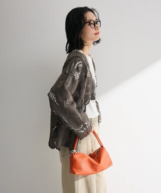 Green Parks レースカーディガン Gray