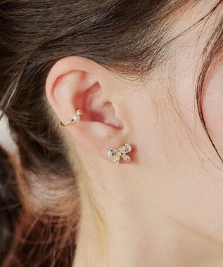 Tiaclasse 【選べる2種類】パールイヤーカフ ゴールドＡ