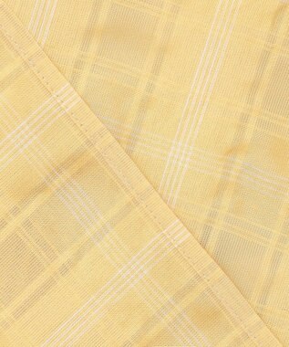 J.PRESS LADIES 【洗える】SHEER チェック シャツ ブラウス マリーゴールド系