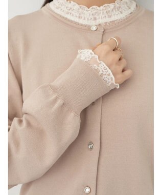 earth music&ecology いろいろ釦クルーネックカーディガン Beige