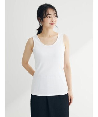Green Parks BESTPRICE 2WAYリブタンクトップ White