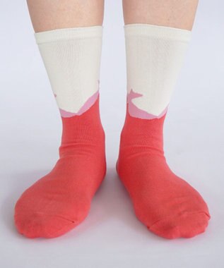 nitorito 【UNISEX】米沢オリジナル柄 tori 靴下 pink