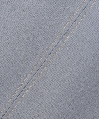 Feroux 【洗える】リボンポケット付きIライン スカート ブルー系