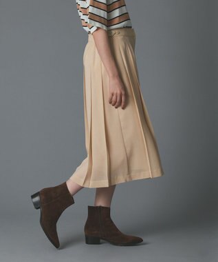 GRACE CONTINENTAL プリーツキュロットパンツ ベージュ