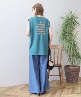 AMERICAN HOLIC ロゴ刺繍ノースリーブプルオーバー Green