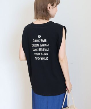 AMERICAN HOLIC ロゴ刺繍ノースリーブプルオーバー Black